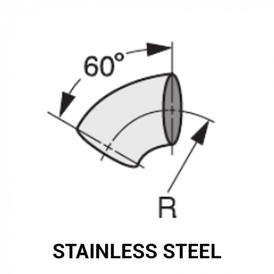 Stainless Steel 60 Degree Short Radius Tangent End Elbow