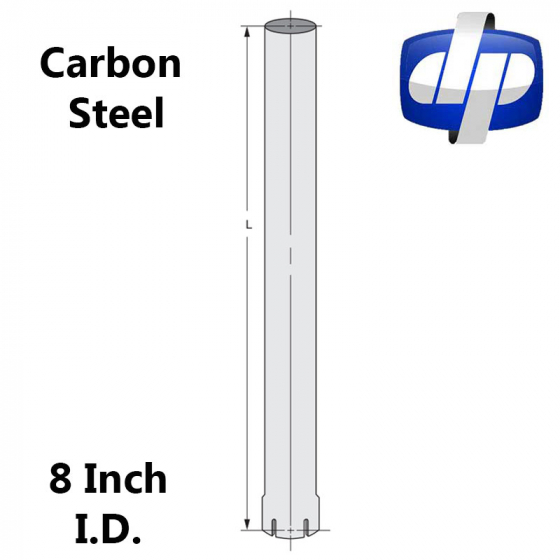 Carbon Steel or Chrome 8 Inch Expanded/Slotted Straight Stack