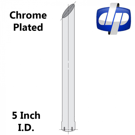 Chrome Plated 5 Inch Expanded/Slotted Mitered Stack