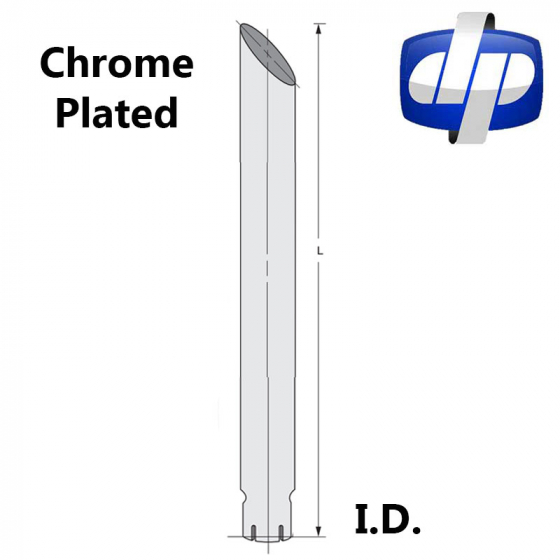 Chrome Plated Expanded/Slotted End Mitered Top Stack 8" to 5"