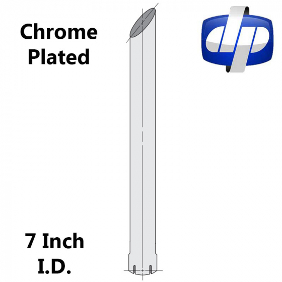 Chrome Plated 7 Inch Expanded/Slotted Mitered Stacks