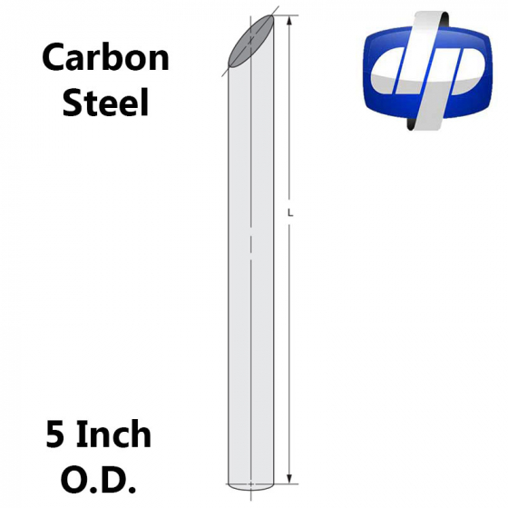 Carbon Steel or Chrome Plated 5 Inch Plain End Mitered Stack
