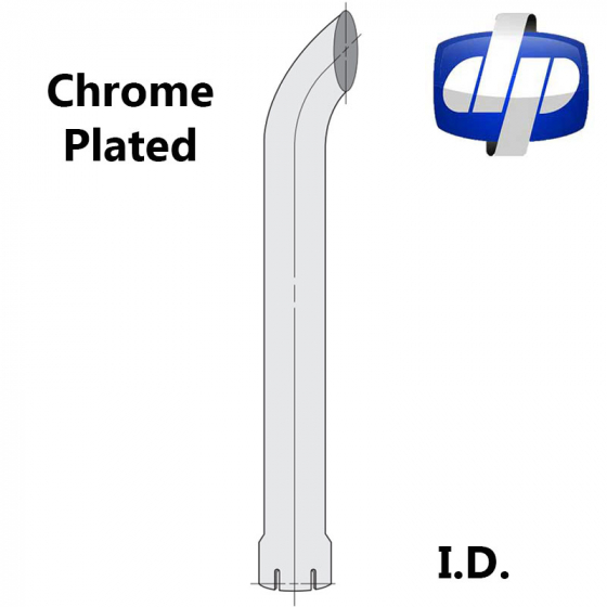 Chrome Plated 7 Inch Expanded/Slotted End Curved Stack