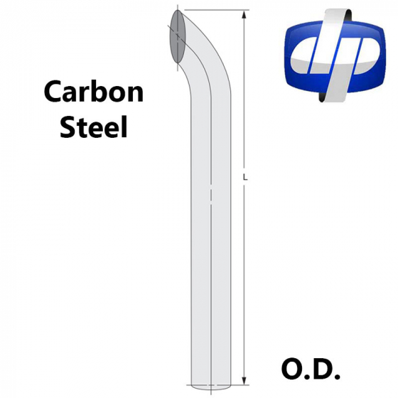 Carbon Steel or Chrome Plated 6 Inch Plain Curved Stack