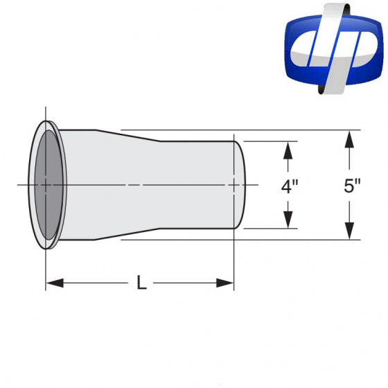 20 Degree Flared 4"- 5" OD Flange in 3 Options