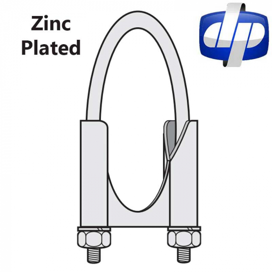 Zinc Plated Guillotine Saddle with Round U-Bolt
