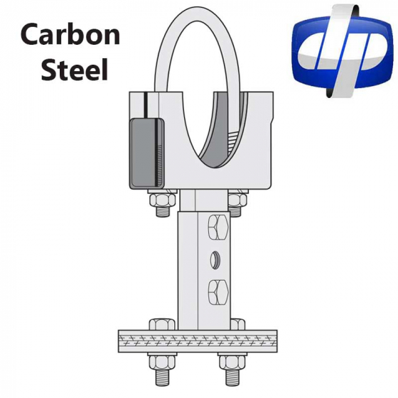 Carbon Steel Straight Bottom Heavy Duty Round Bolt Hang Clamp