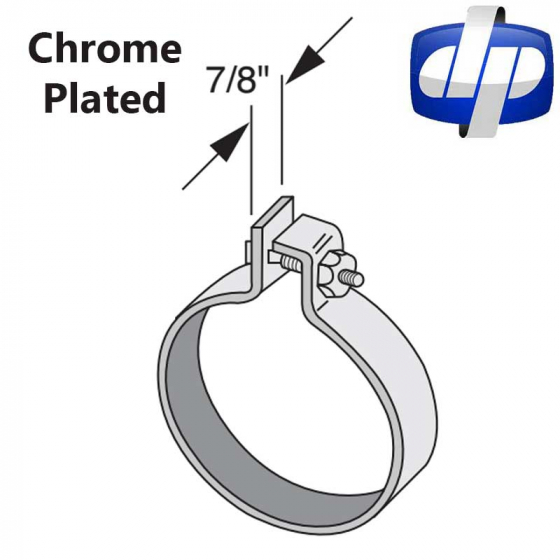 Chrome Plated Strap Clamp for Hangers