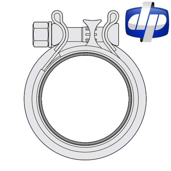 304 Stainless Narrow Band Clamp with Sleeve