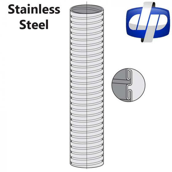 2-1/2 Inch Diameter Stainless Steel Flexible Metal Hose
