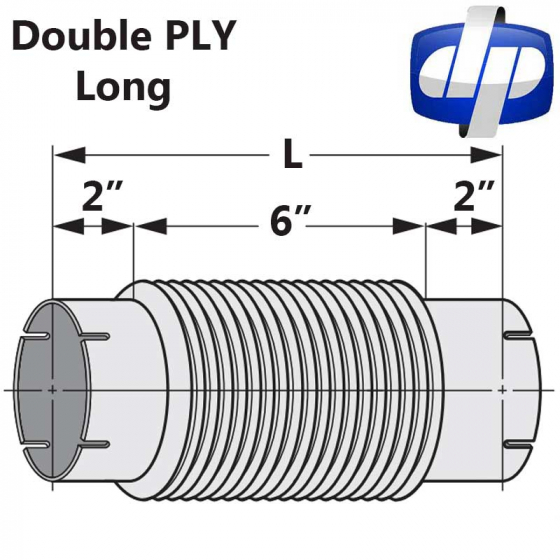 Long Length Stainless Steel Bellows Double PLY with Slotted Ends