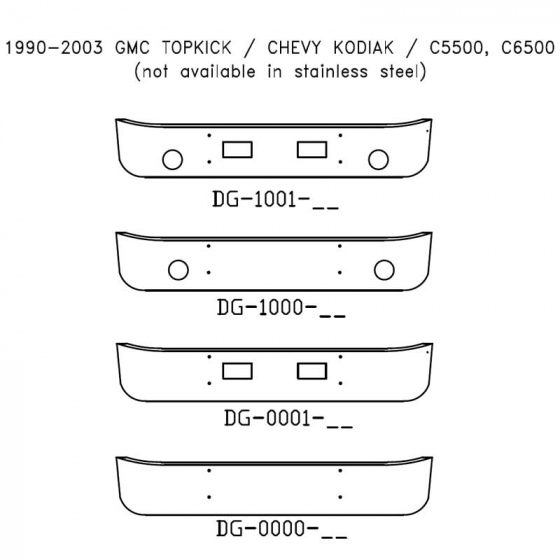 1990-2003 GMC Topkick, Chevy Kodiak, C5500, C6500 Bumper