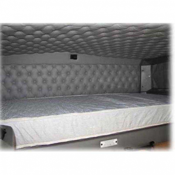 6 1/2 Inch Mattress Gray Pinstripe Quilted MVSS302 Cover