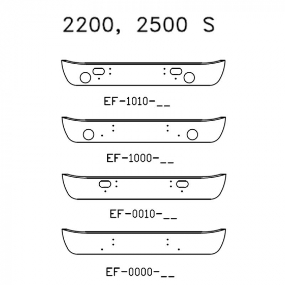 International 2200 and 2500 S Bumper