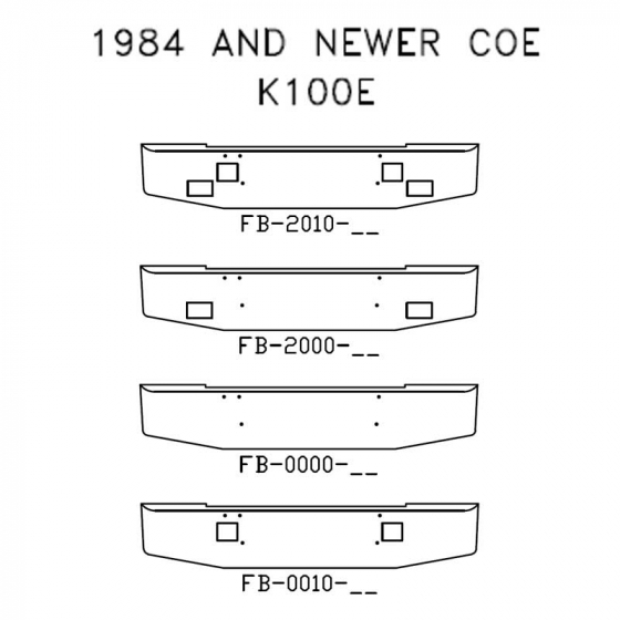 1984 and Newer Kenworth K100E COE Bumper