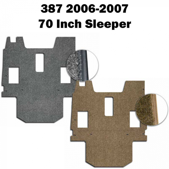 Peterbilt 387 Carpet Overlay 70 Inch Unibilt Sleeper 2006-2007