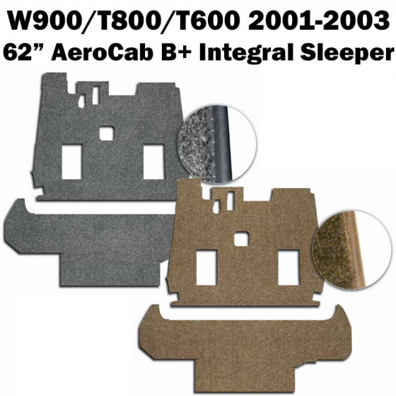 W900/T800/T600 Overlay 62" AeroCab B+ Integral Sleeper 2001-2003