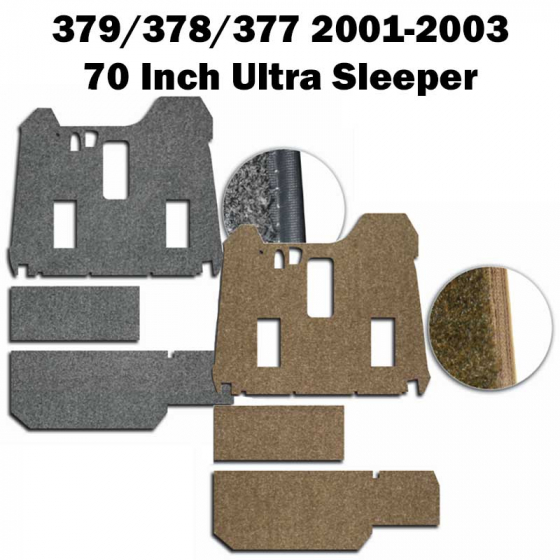 Peterbilt 379/378/377 Carpet Overlay - 70 Inch Ultra Sleeper - Country Beige