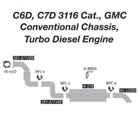 GMC Conventional Chassis with Turbo Diesel Engine Exhaust Layout