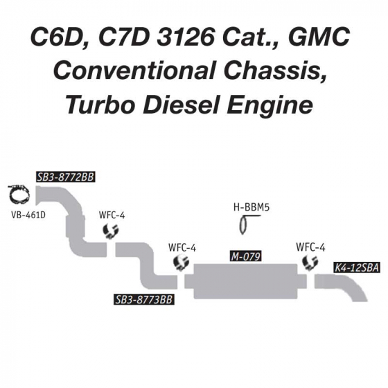 GMC Conventional Chassis with Turbo Diesel Engine Exhaust Layout