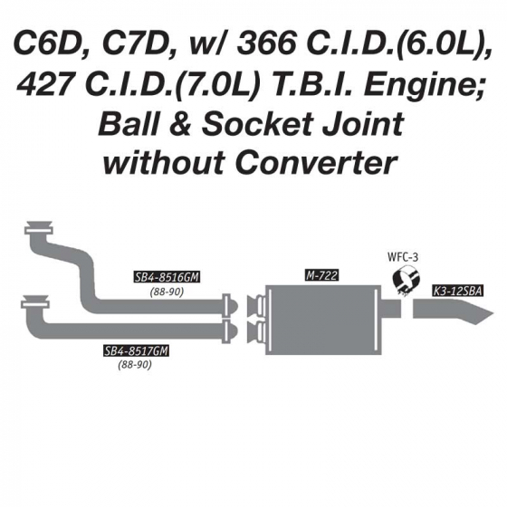 GMC T.B.I. Engine Exhaust Layout Without Converter