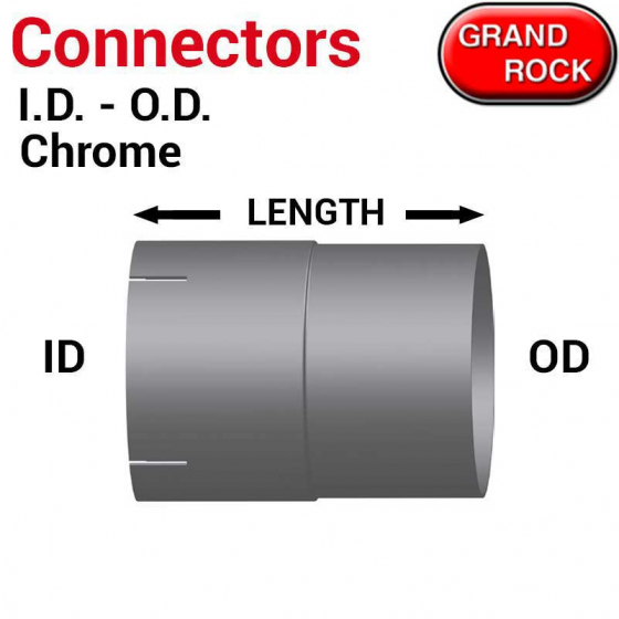 5 In I.D to O.D Diameter Chrome Pipe Connector