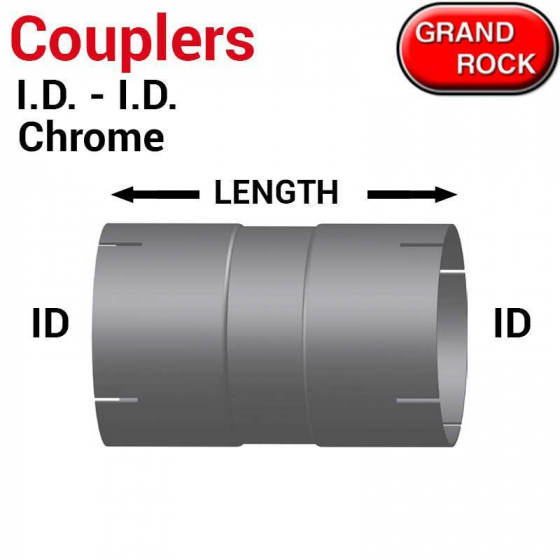4-7 Inch I.D to I.D Chrome Pipe Coupler