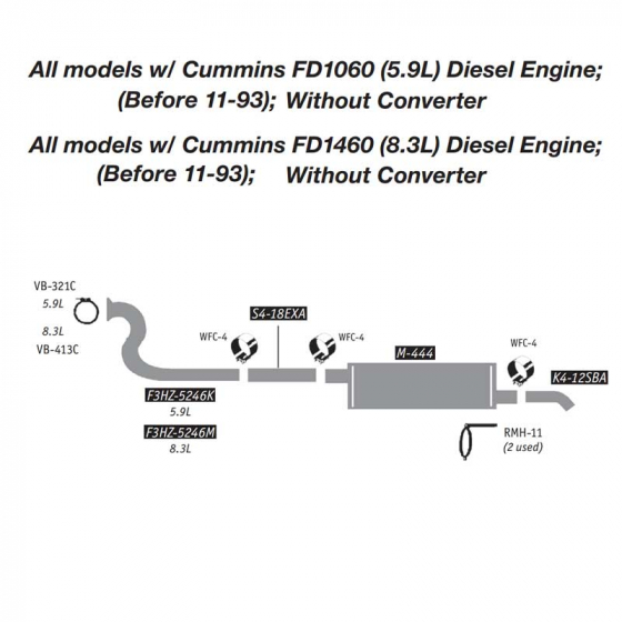 Ford Diesel Engine Exhaust Layout Without Converter