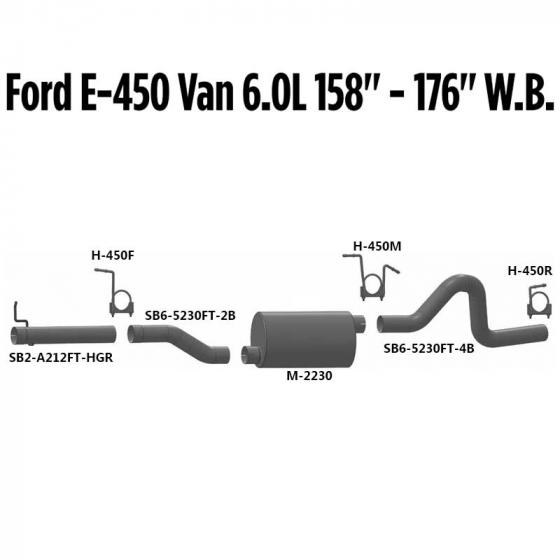 Ford E-450 Van 6.0L Exhaust Layout