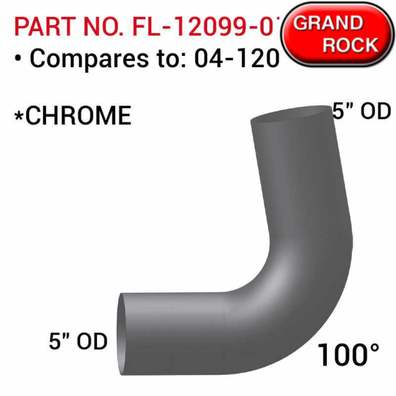 Freightliner Replacement Chrome Pipe Replaces 04-12099-001