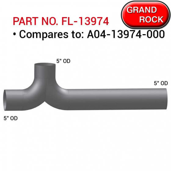 Freightliner Replacement Pipe Replaces A04-13974-000 (GR-FL-13974C) Chrome Add $103.04