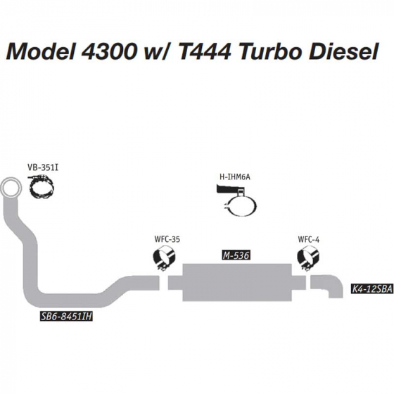Model 4300 International With T444 Turbo Engine Exhaust Layout