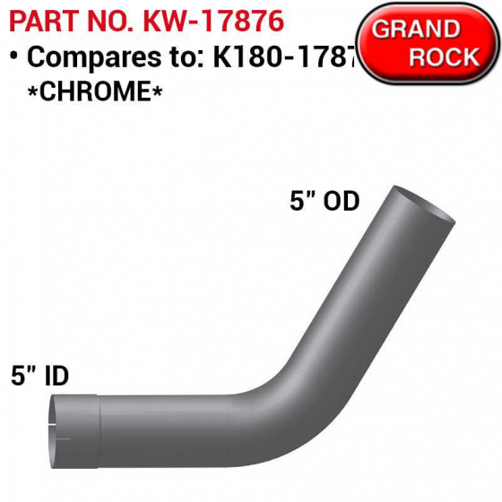 60 Degree Elbow Kenworth Chrome Replacement Pipe