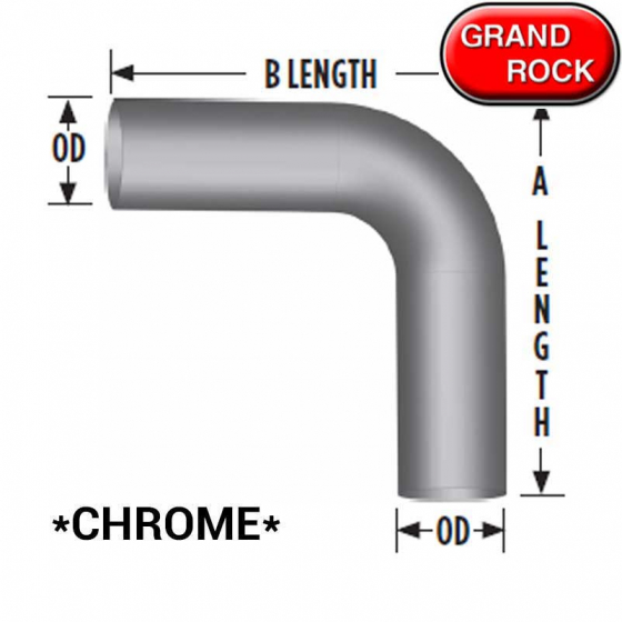 4 In O.D/O.D Diameter 90 Degree Chrome Elbow Pipe