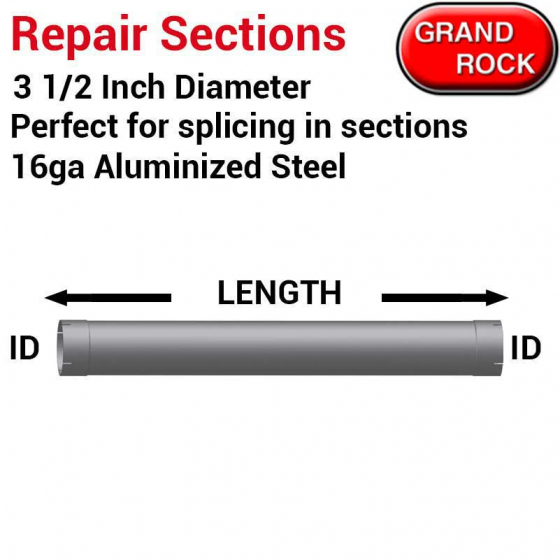 3 1/2 Inch Diameter Exhaust Repair Sections
