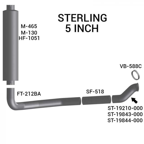 Sterling 5 Inch Exhaust System