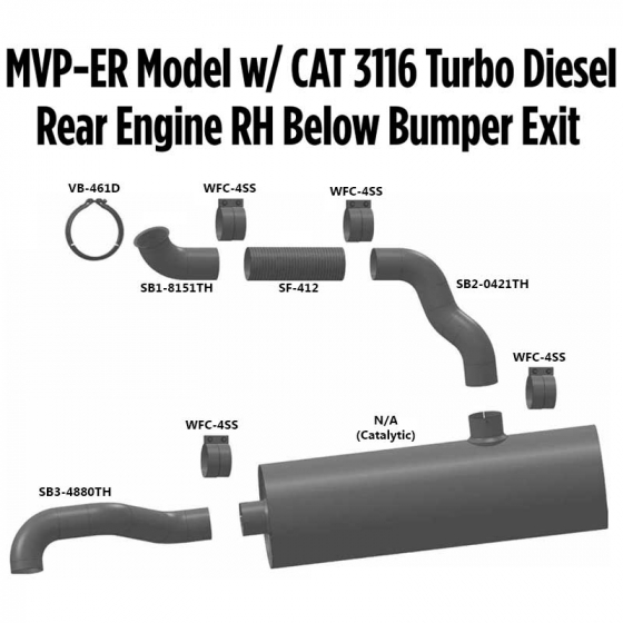 MVP-ER Model With CAT 3116 Turbo Diesel Exhaust Layout