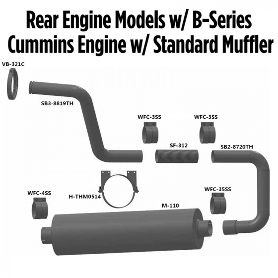 Rear Engine Models With B Series Cummins Engine Exhaust Layout