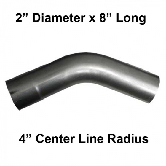 2 In Diameter 8 In Length 45 Degree Aluminized Elbow Pipe