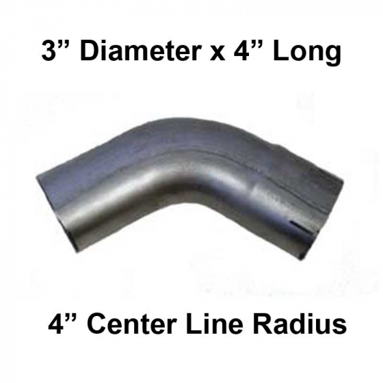 3 In Diameter 4 In Length Short Radius 60 Degree Elbow Pipe