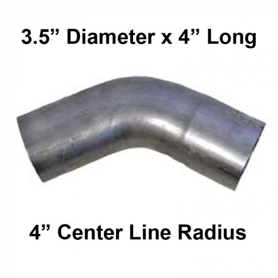 3.5 In Diameter 4 In Length 50 Degree Short Radius Elbow Pipe