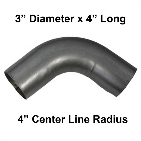 3 In Diameter 4 In Length Short Radius 75 Degree Elbow Pipe