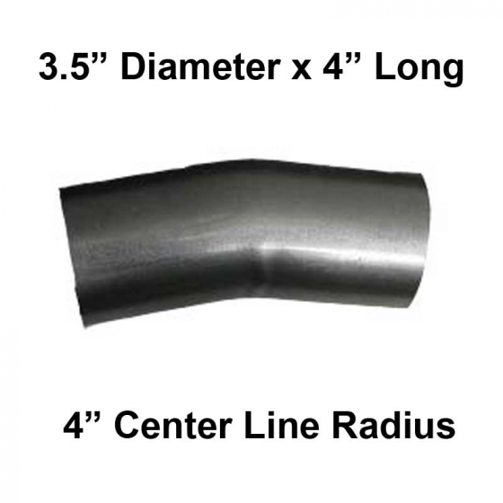 3.5 In Diameter 4 In Length Short Radius 15 Degree Elbow Pipe