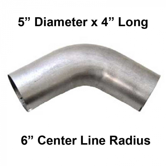 5 In Diameter 4 In Length Short Radius 60 Degree Elbow Pipe