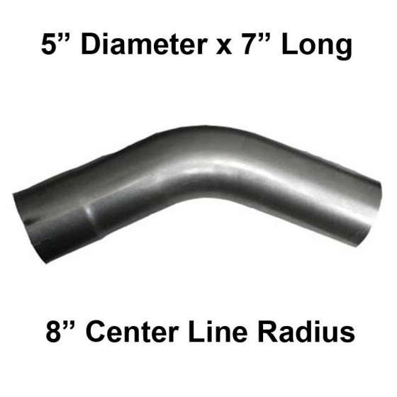 5 In Diameter 7 In Length 45 Degree Elbow Pipe