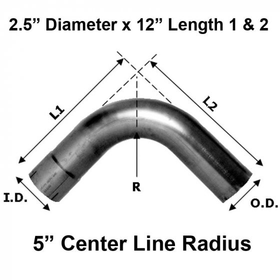 2.5 In Diameter 12 In Length 90 Degree Aluminized Elbow Pipe