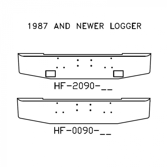 Chrome Steel Bumper for 1987 and Newer Peterbilt Logger - Customizable Options Available