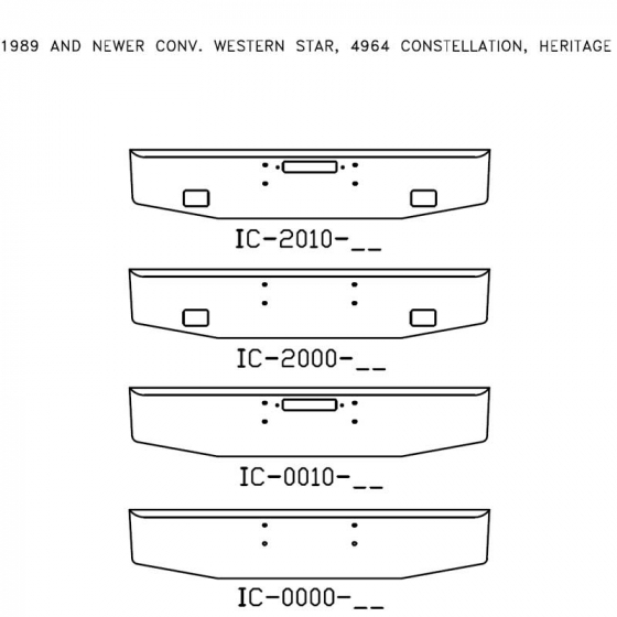 1989 & Newer Conv. Western Star/4964 Constellation/Heritage Bump