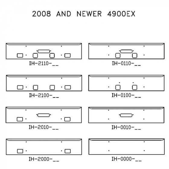 2008 and Newer Western Star 4900EX Bumper