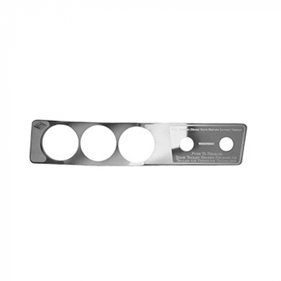 Stainless Steel A/C Heater Control Plate with 3 Holes